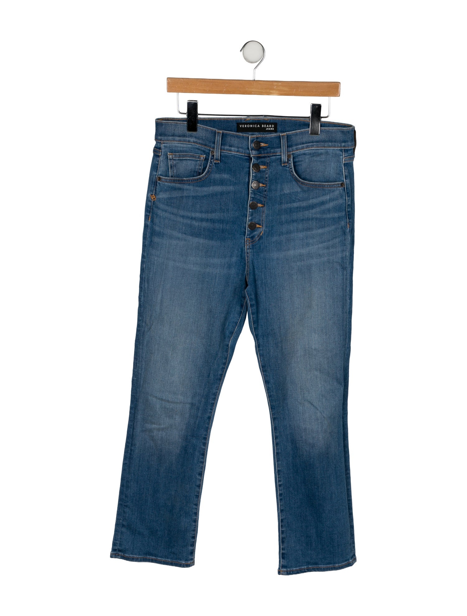 Veronica Beard High-Rise Straight Leg Jeans
