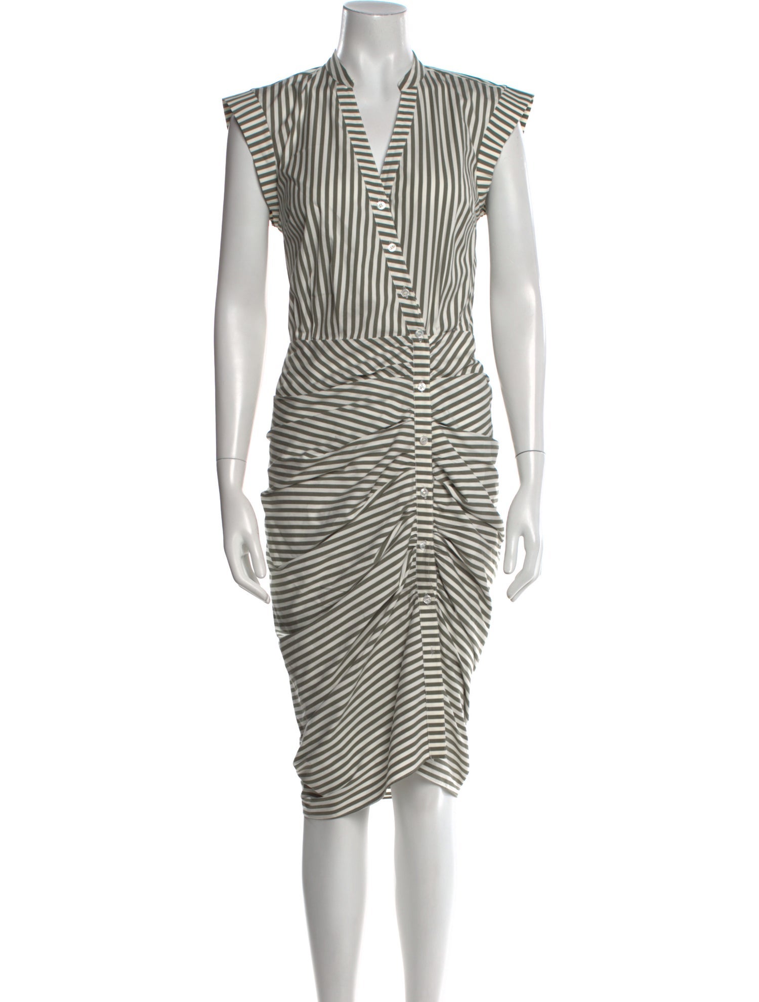 Veronica Beard Striped Midi Length Dress