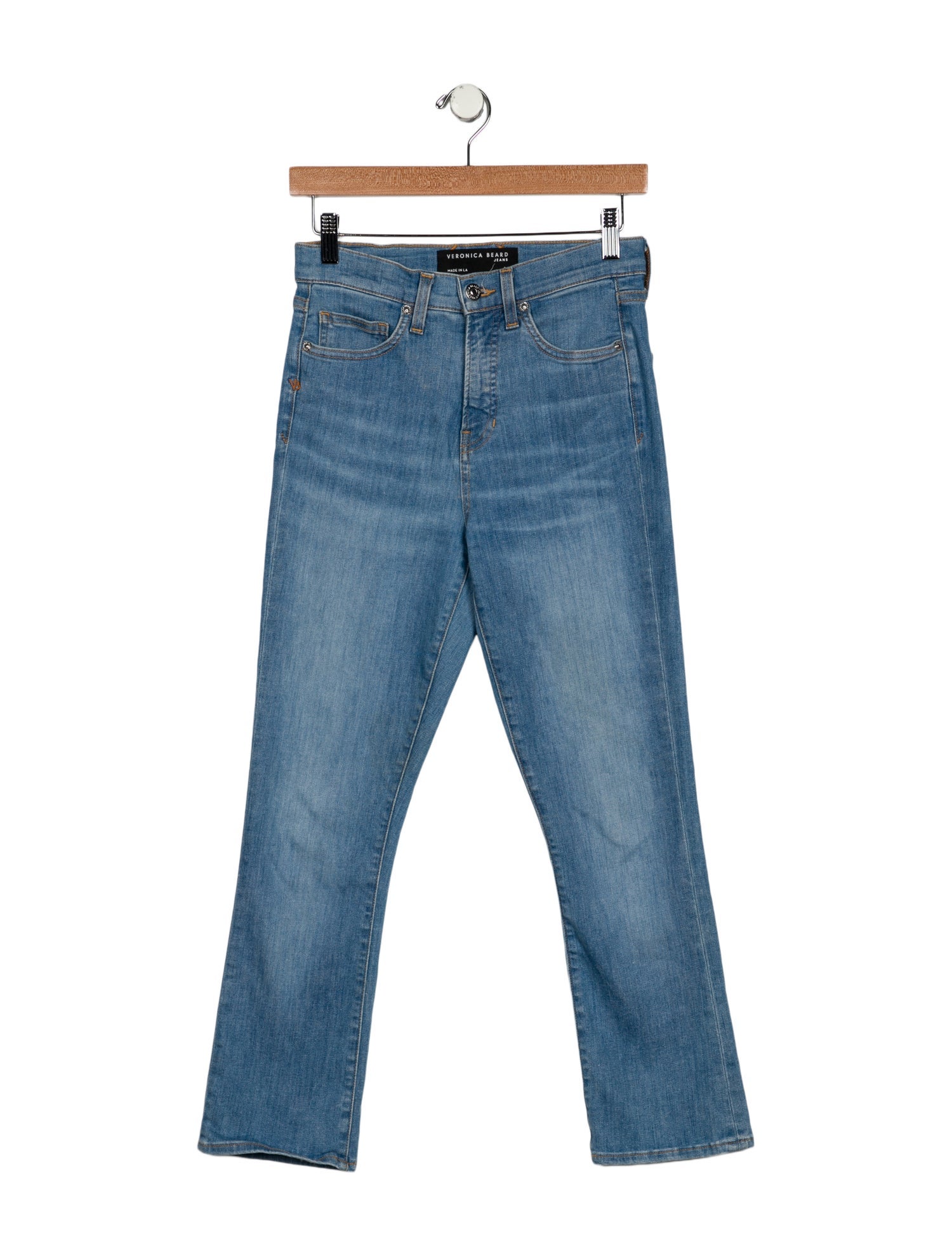 Veronica Beard Mid-Rise Straight Leg Jeans