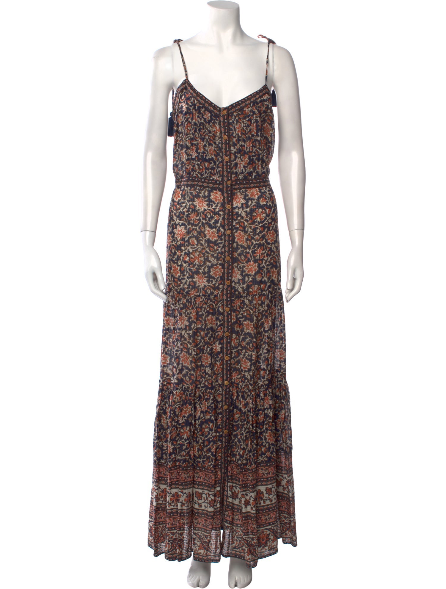 Veronica Beard Floral Print Long Dress