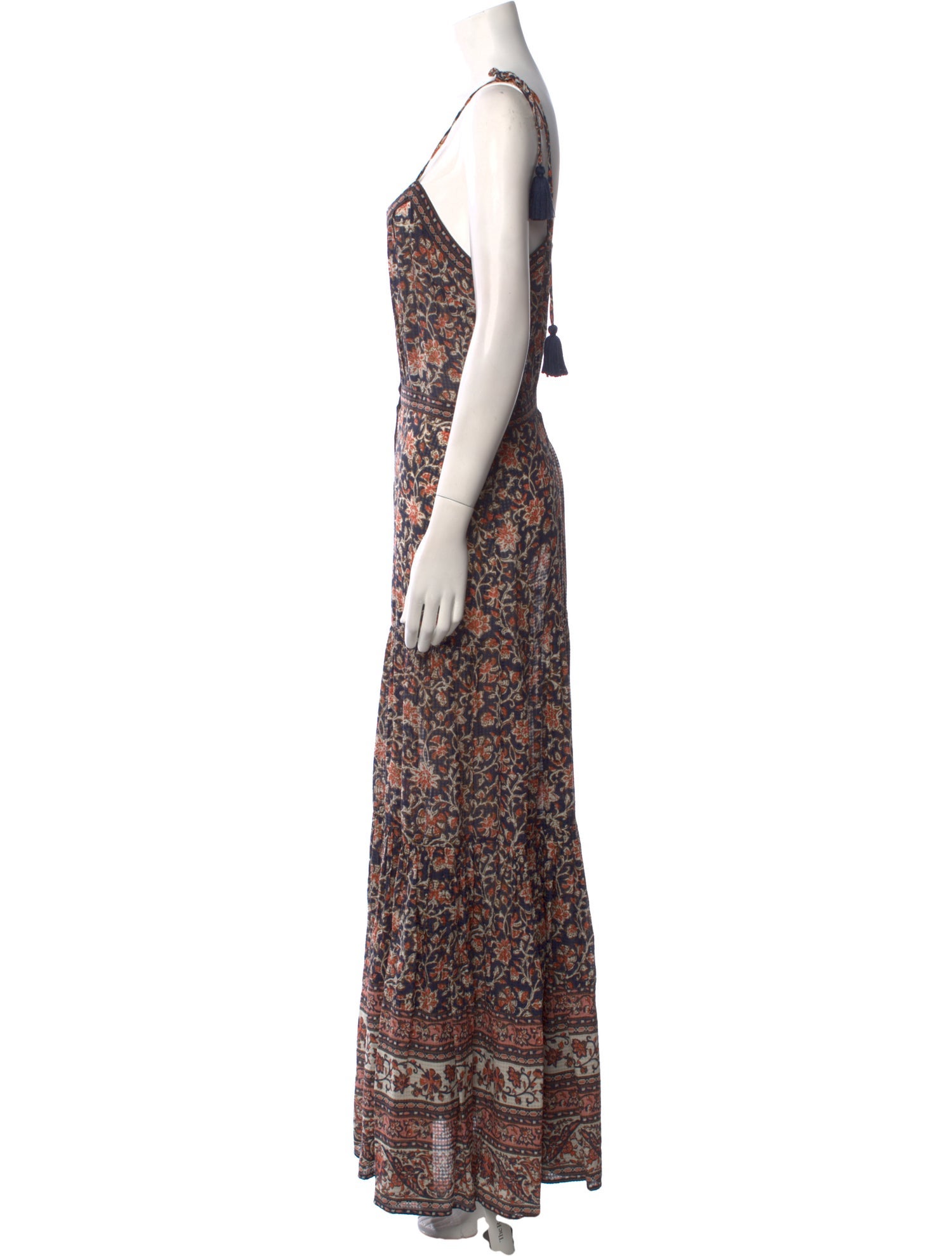 Veronica Beard Floral Print Long Dress