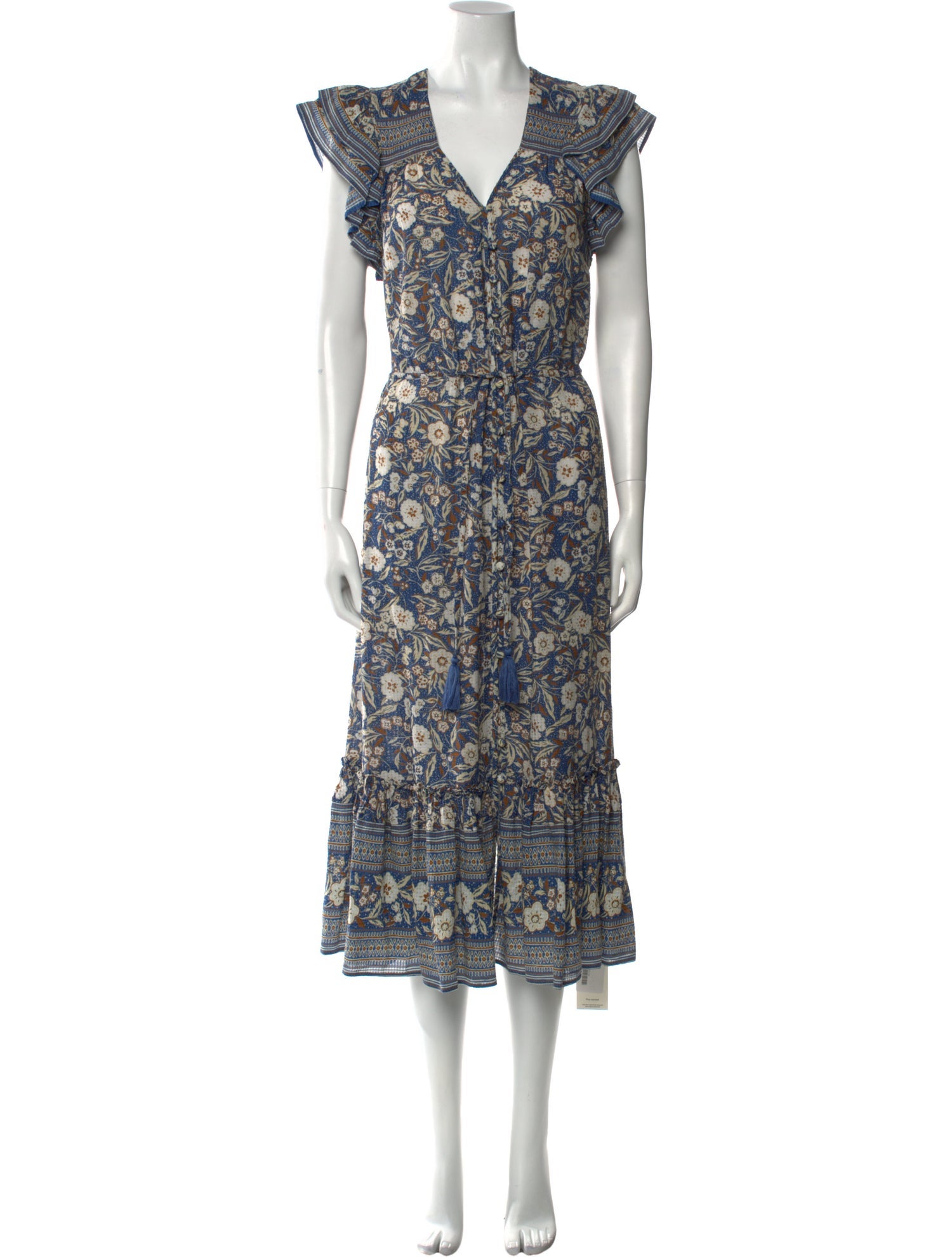 Veronica Beard Floral Print Long Dress