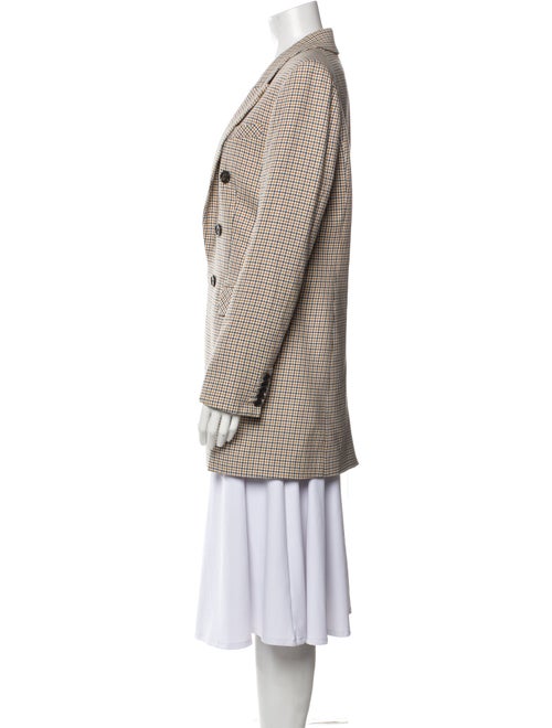 Veronica Beard Houndstooth Print Faux Fur Coat