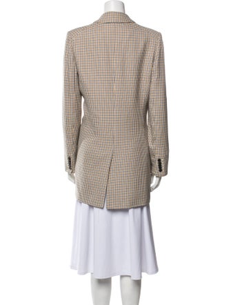 Veronica Beard Houndstooth Print Faux Fur Coat