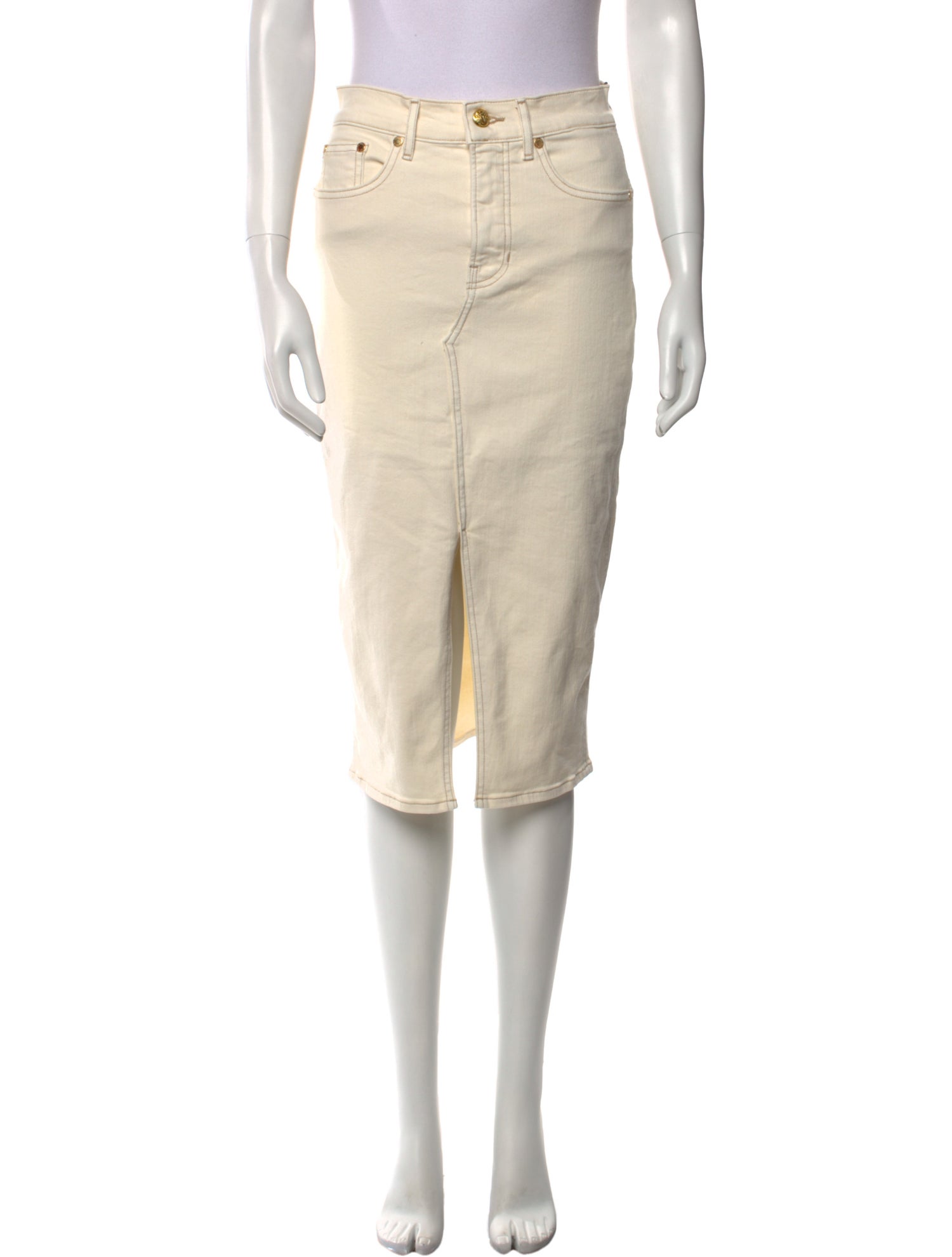 Veronica Beard Raw-Edge Trim Knee-Length Skirt w/ Tags