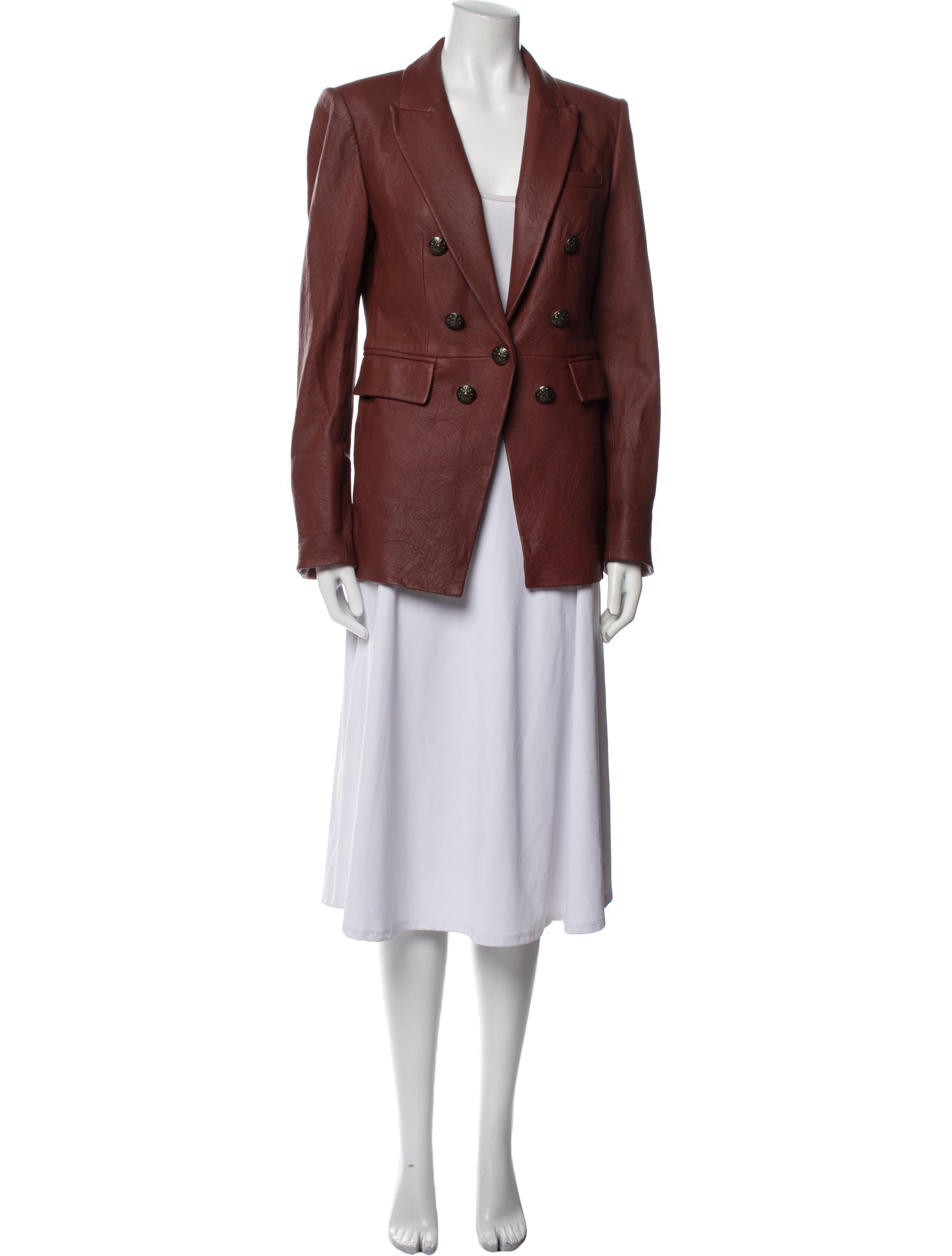 Veronica Beard Lamb Leather Blazer