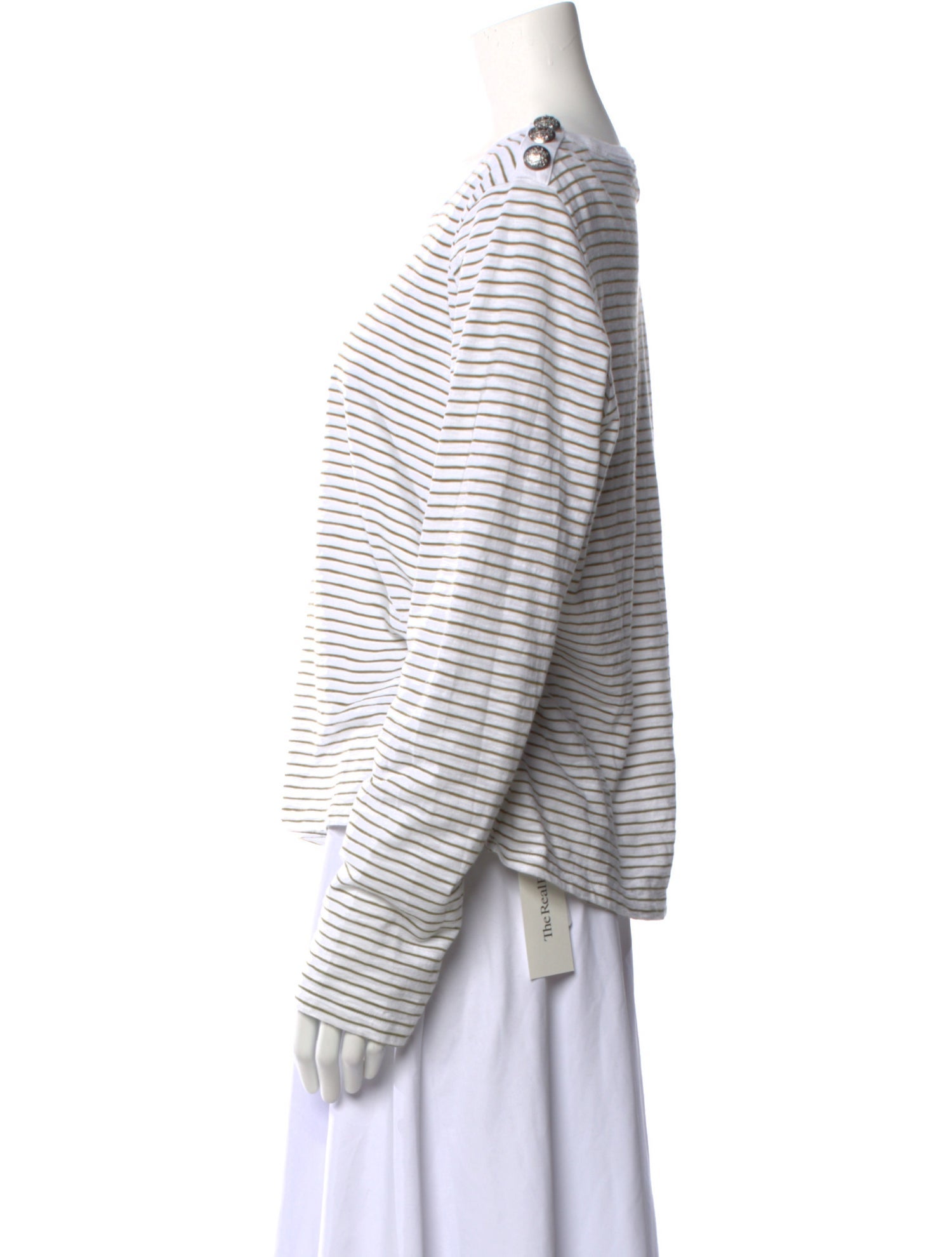 Veronica Beard Striped Scoop Neck Top