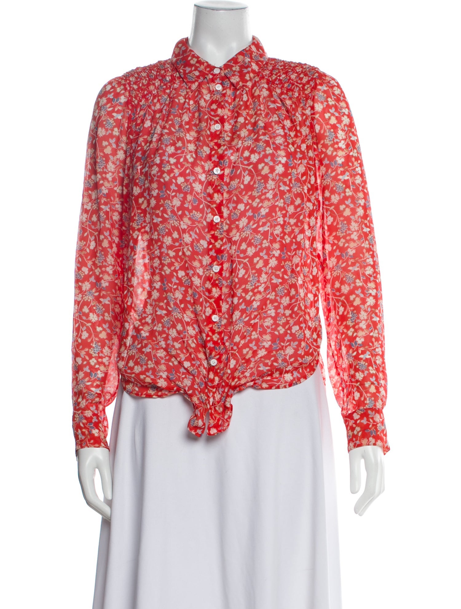 Veronica Beard Silk Floral Print Blouse