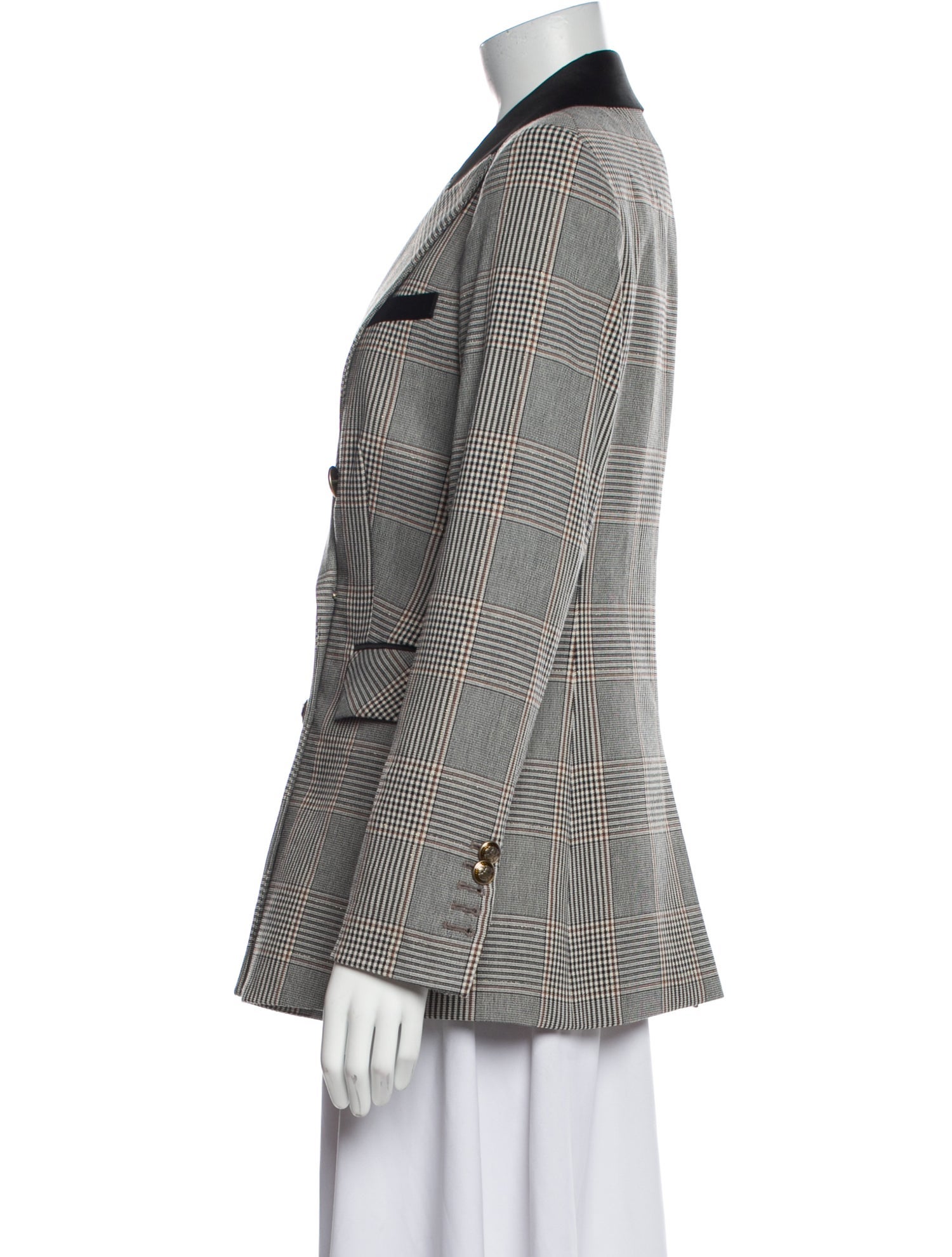 Veronica Beard Plaid Print Blazer