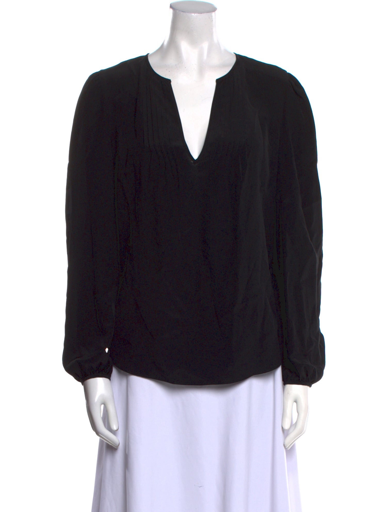 Veronica Beard Silk V-Neck Blouse