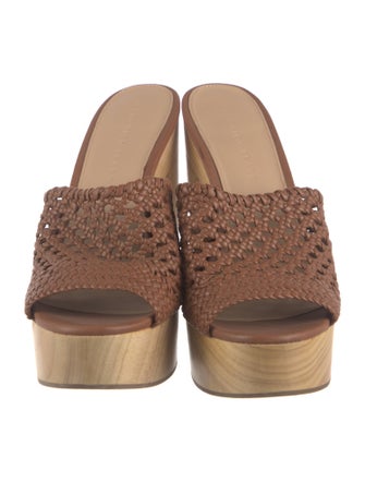 Veronica Beard Guadalupe Leather Slides