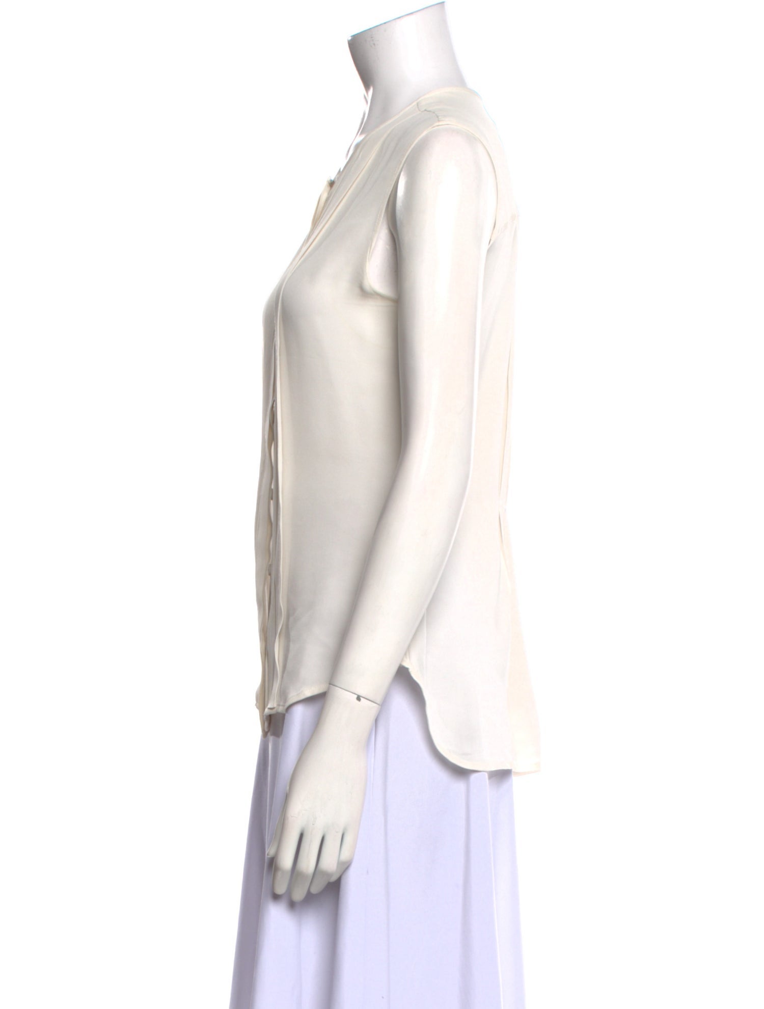 Veronica Beard Silk Crew Neck Blouse