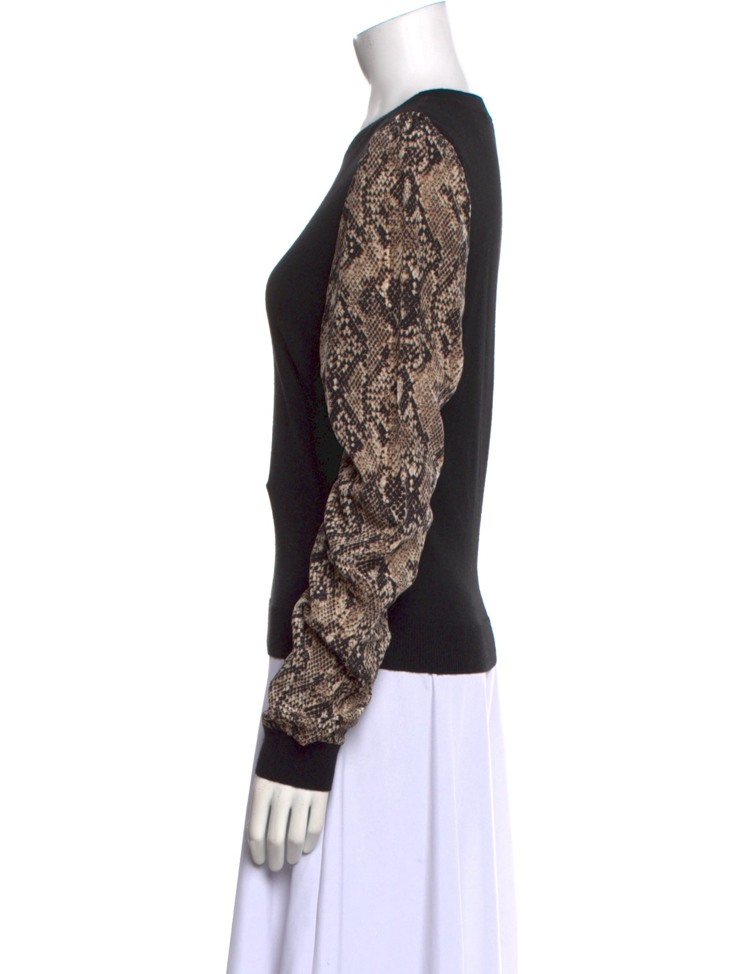 Veronica Beard Merino Wool Animal Print Sweatshirt