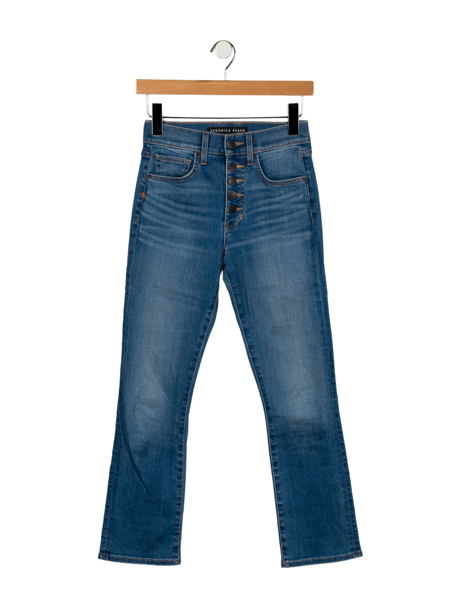 Veronica Beard Mid-Rise Straight Leg Jeans