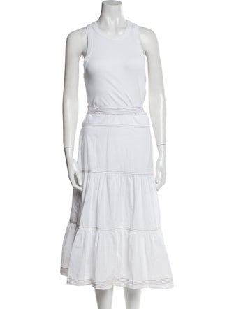 Veronica Beard Scoop Neck Midi Length Dress