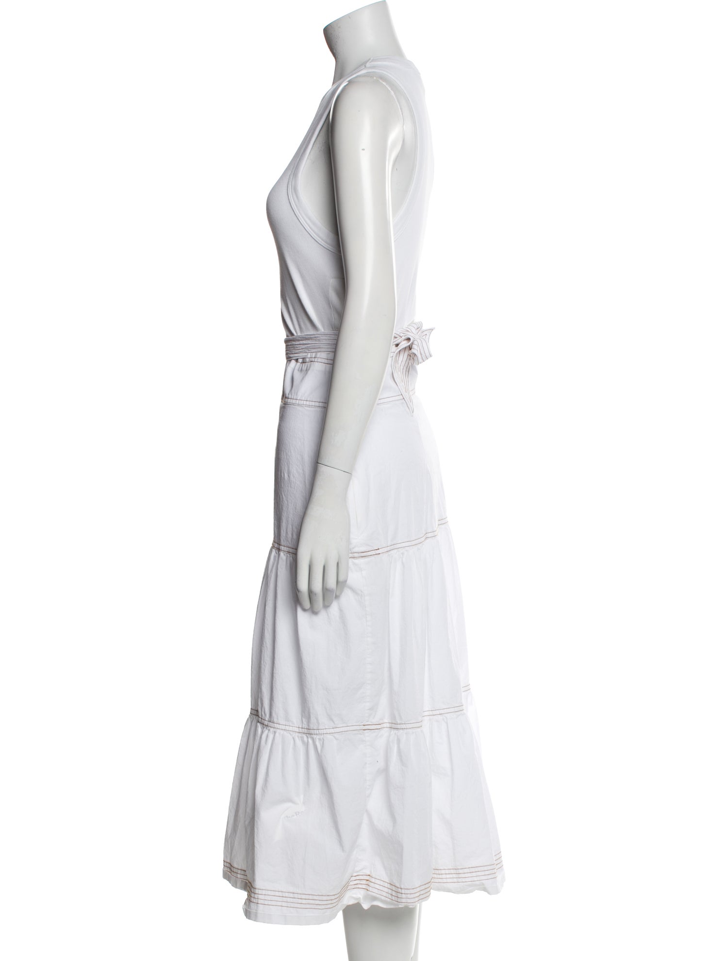 Veronica Beard Scoop Neck Midi Length Dress