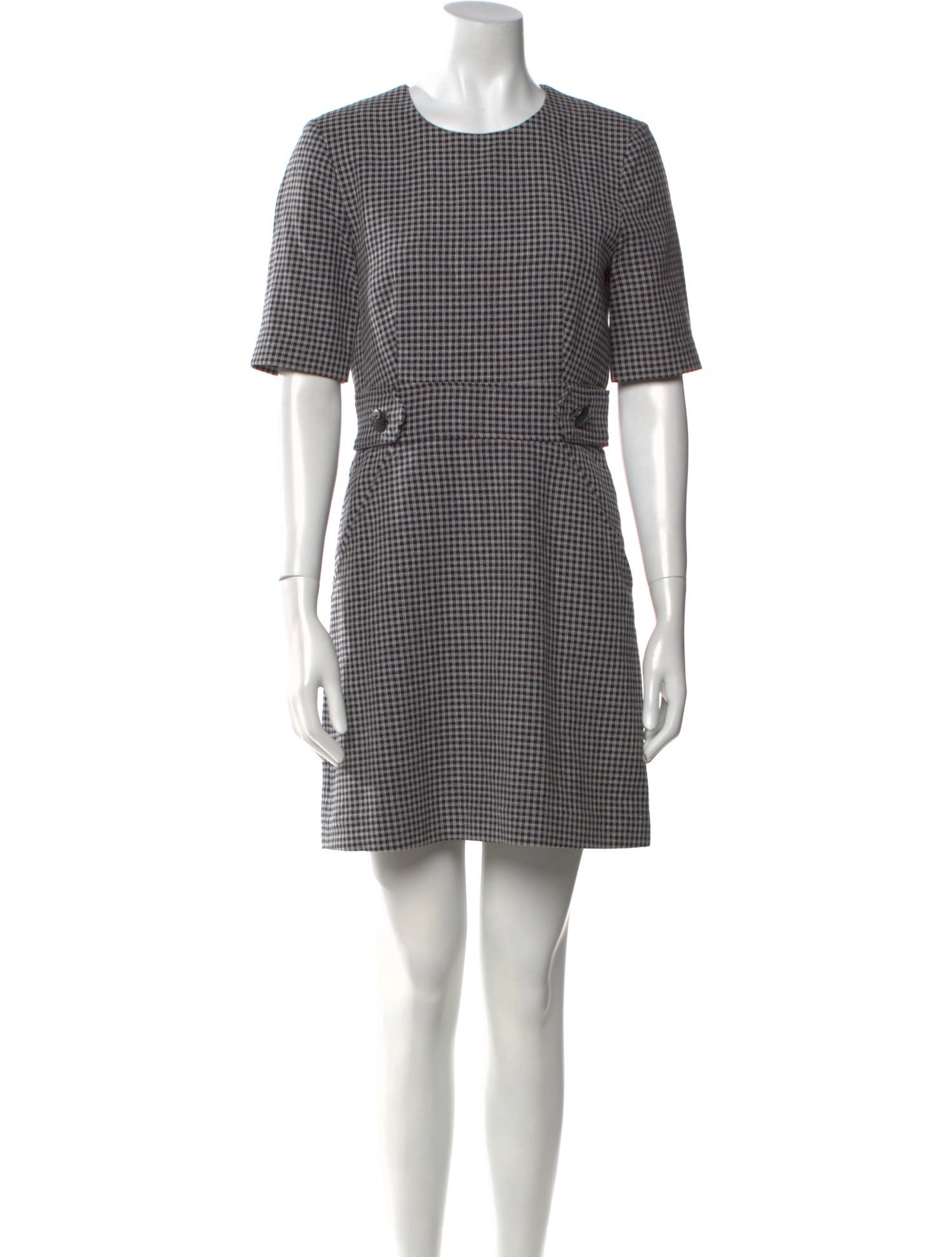 Veronica Beard Plaid Print Mini Dress