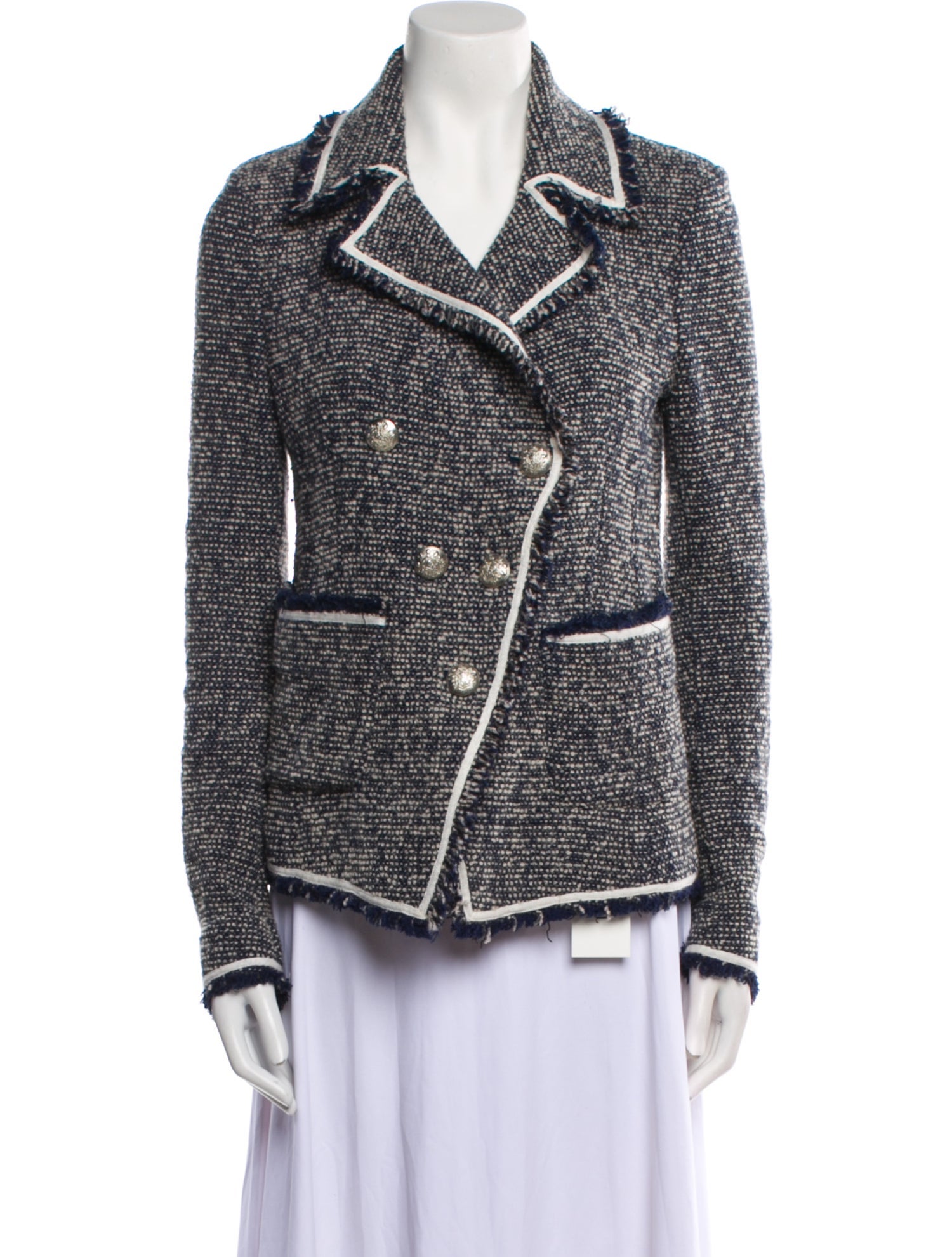 Veronica Beard Tweed Pattern Poncho