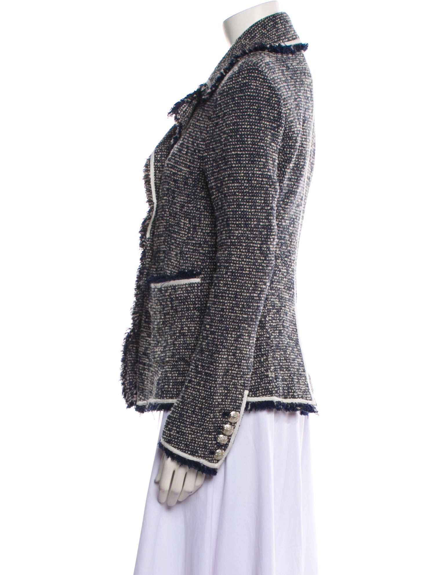 Veronica Beard Tweed Pattern Poncho