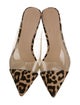 Veronica Beard Canvas Animal Print Mules
