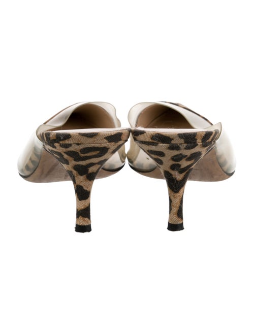 Veronica Beard Canvas Animal Print Mules