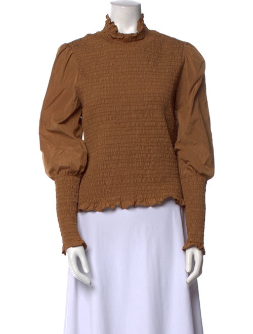 Veronica Beard Mock Neck Long Sleeve Sweatshirt