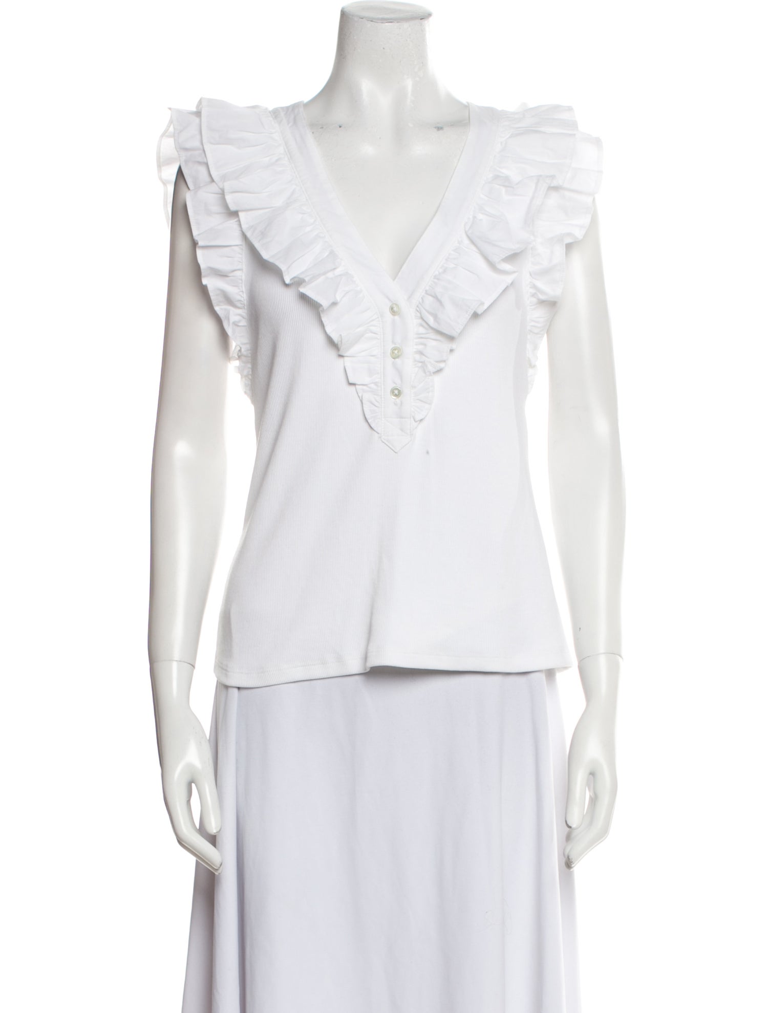 Veronica Beard V-Neck Sleeveless Top