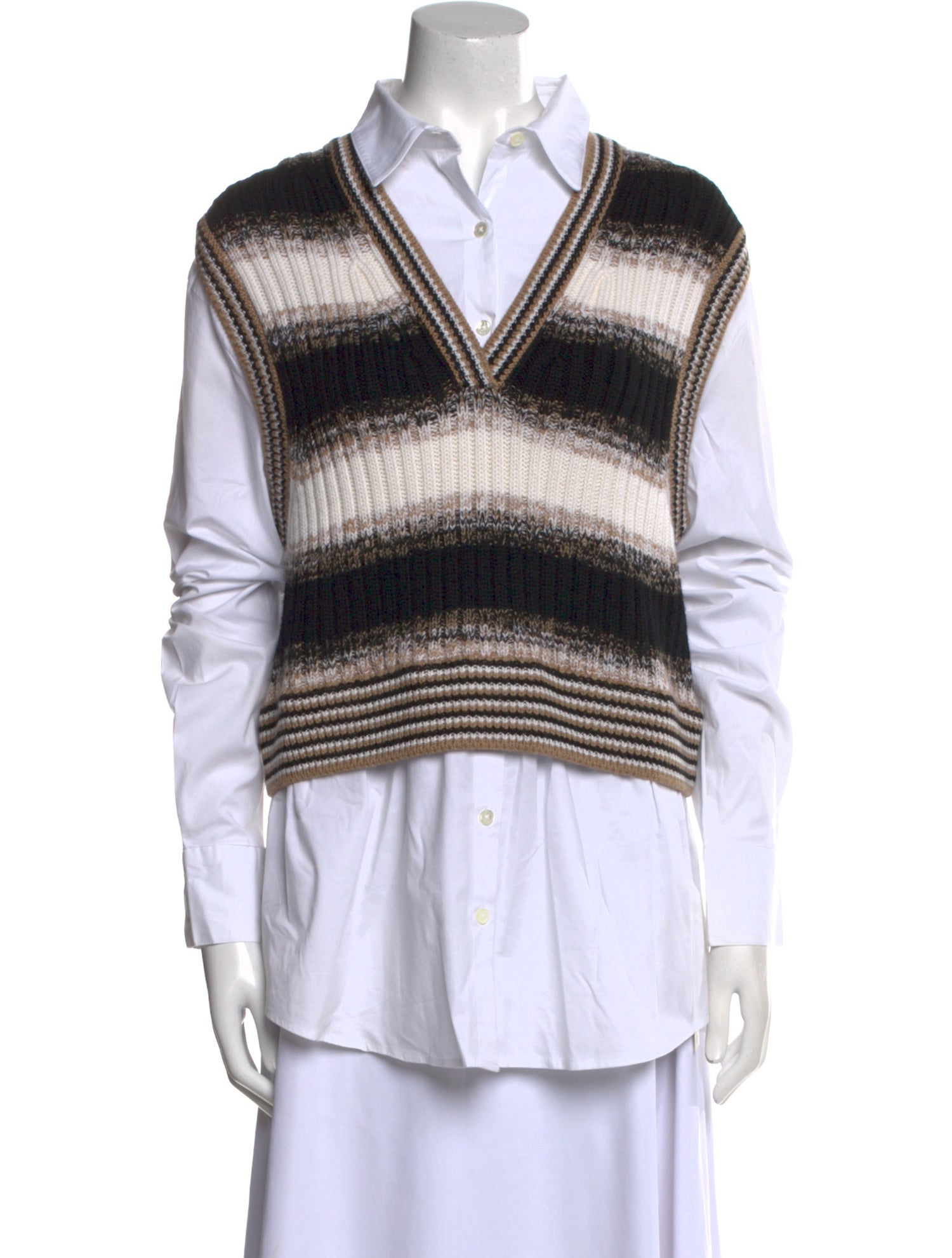 Veronica Beard Merino Wool Striped Tunic
