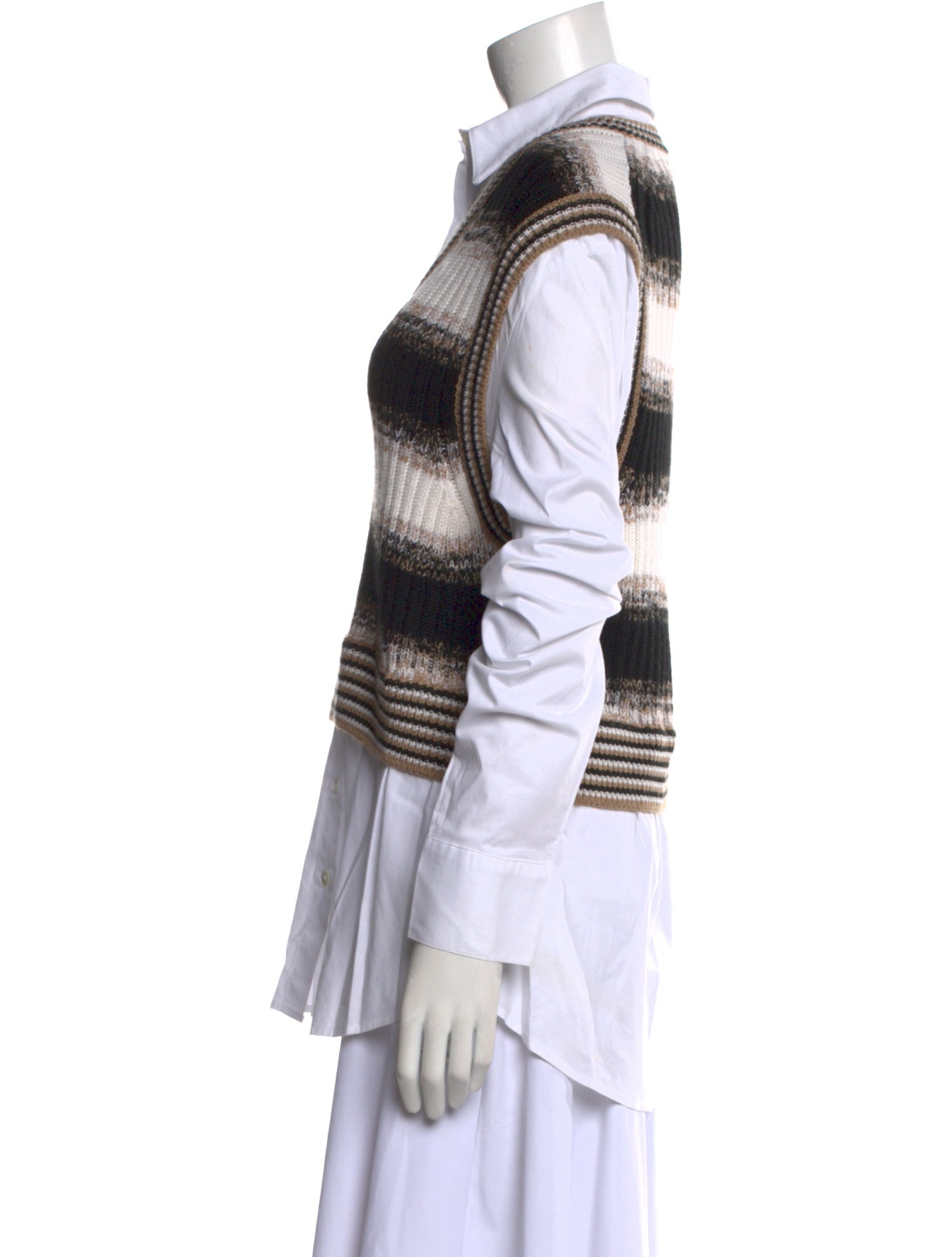 Veronica Beard Merino Wool Striped Tunic