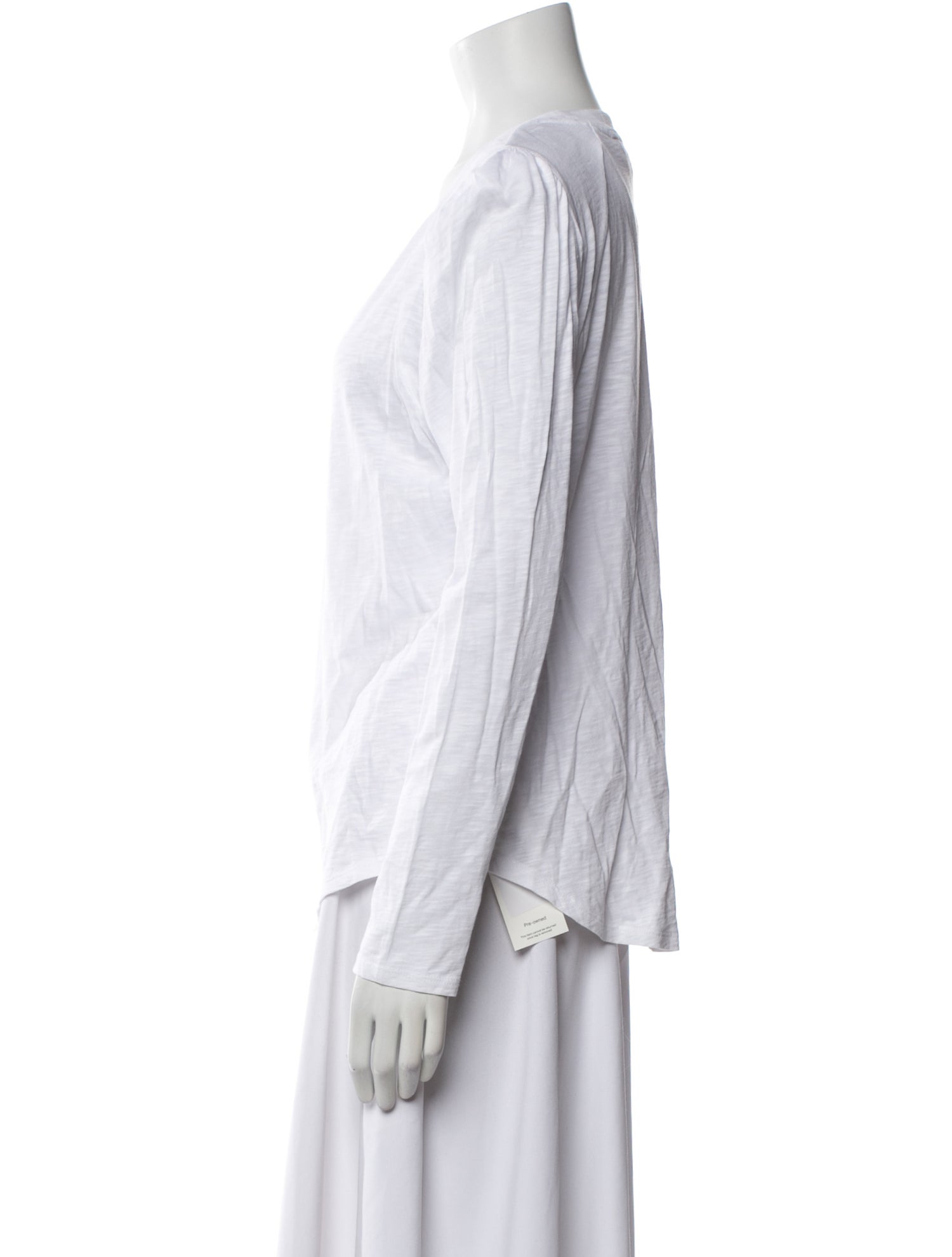 Veronica Beard Scoop Neck Long Sleeve Button-Up Top