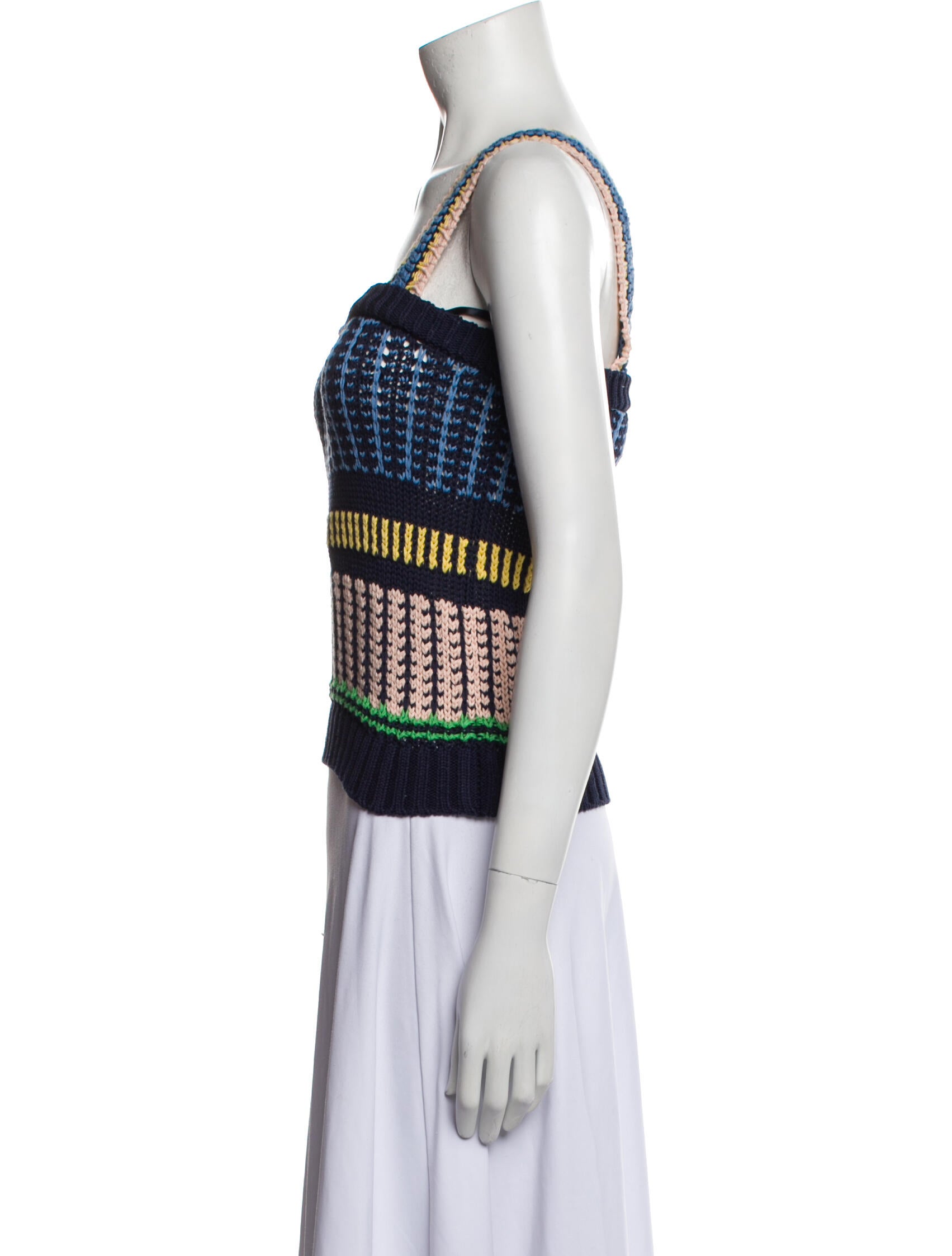 Veronica Beard Patterned Square Neckline Top