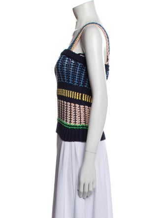 Veronica Beard Patterned Square Neckline Top