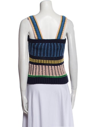 Veronica Beard Patterned Square Neckline Top