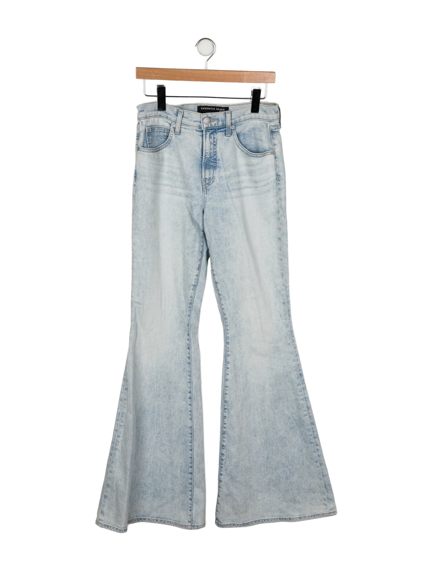 Veronica Beard Mid-Rise Wide Leg Jeans