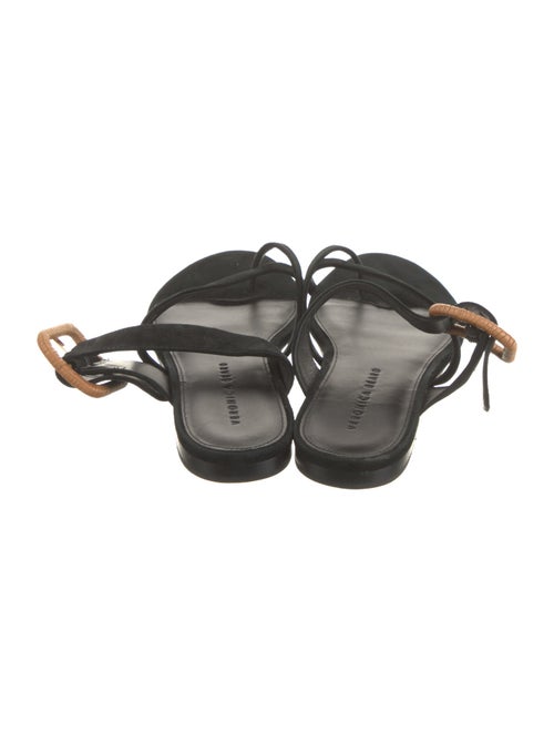 Veronica Beard Suede Leather Trim Embellishment Slides