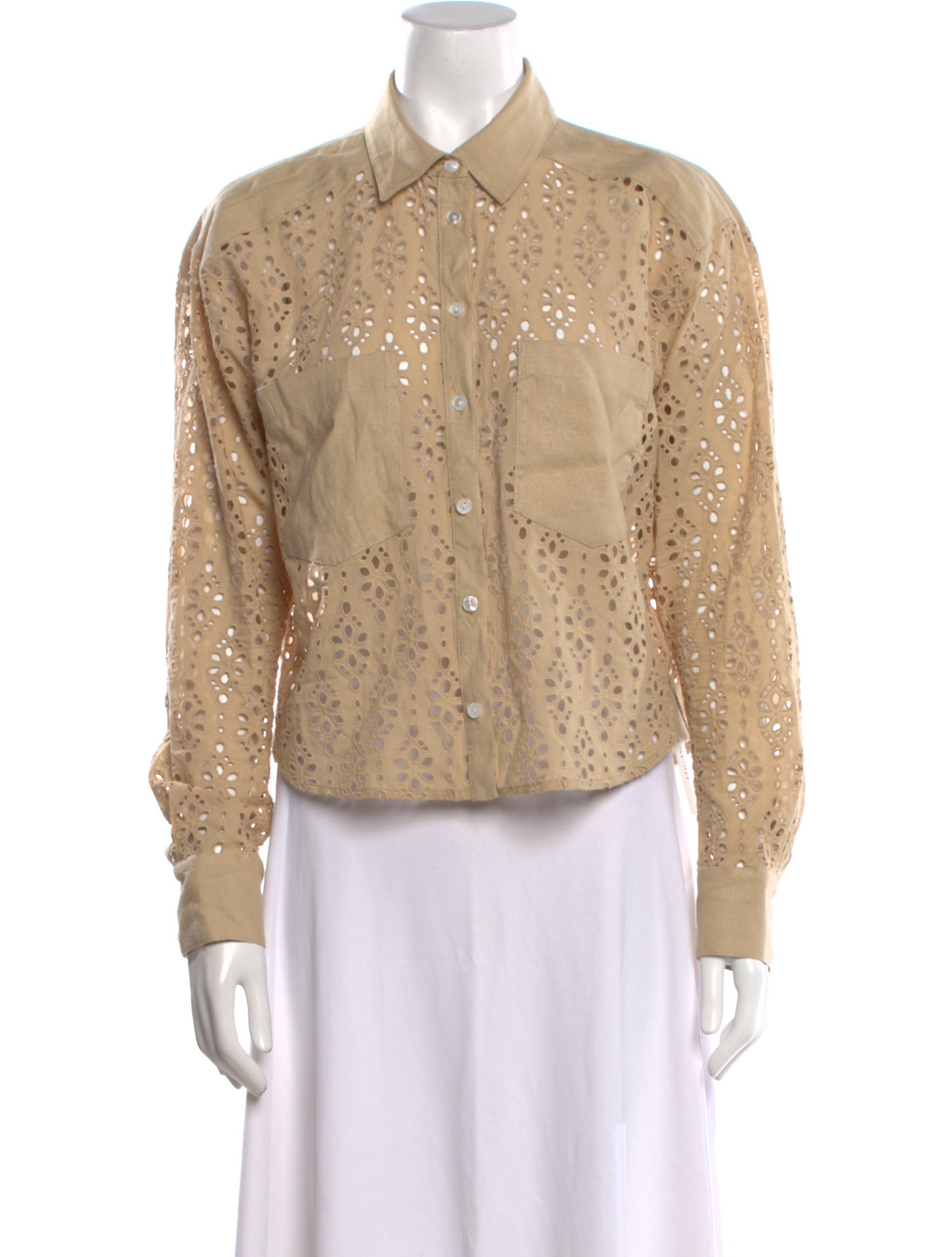 Veronica Beard Long Sleeve Button-Up Top