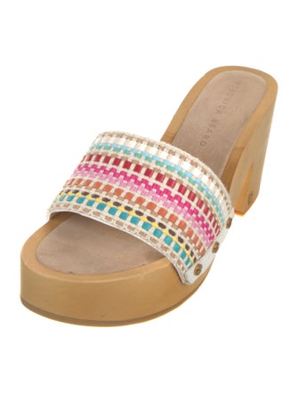 Veronica Beard Striped Slides