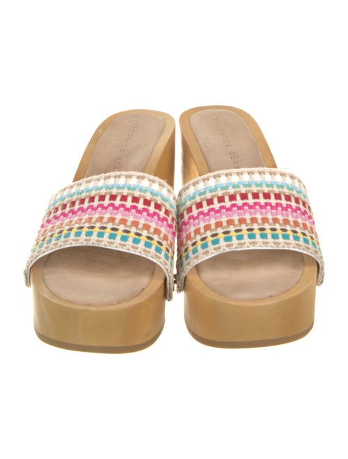 Veronica Beard Striped Slides