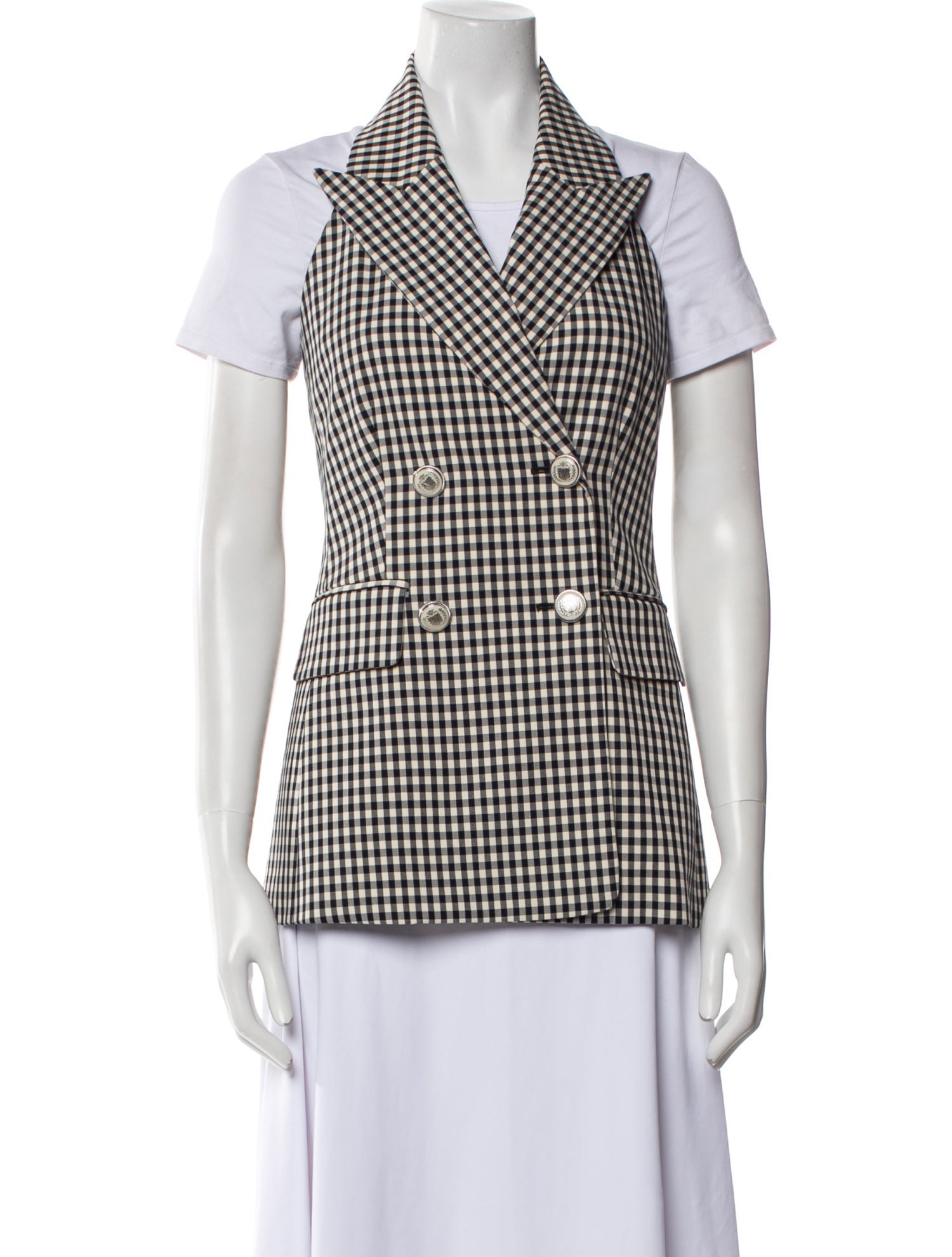 Veronica Beard Plaid Print Vest w/ Tags