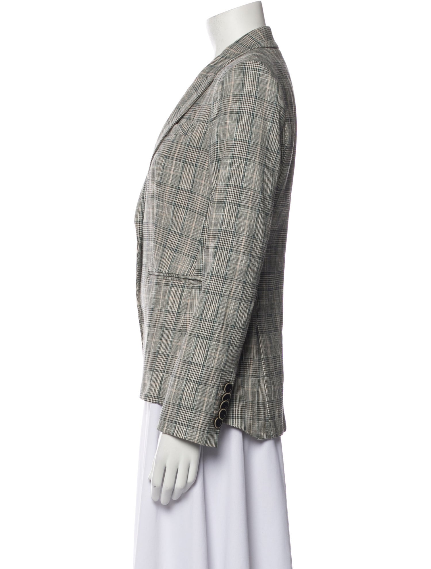 Veronica Beard Plaid Print Blazer