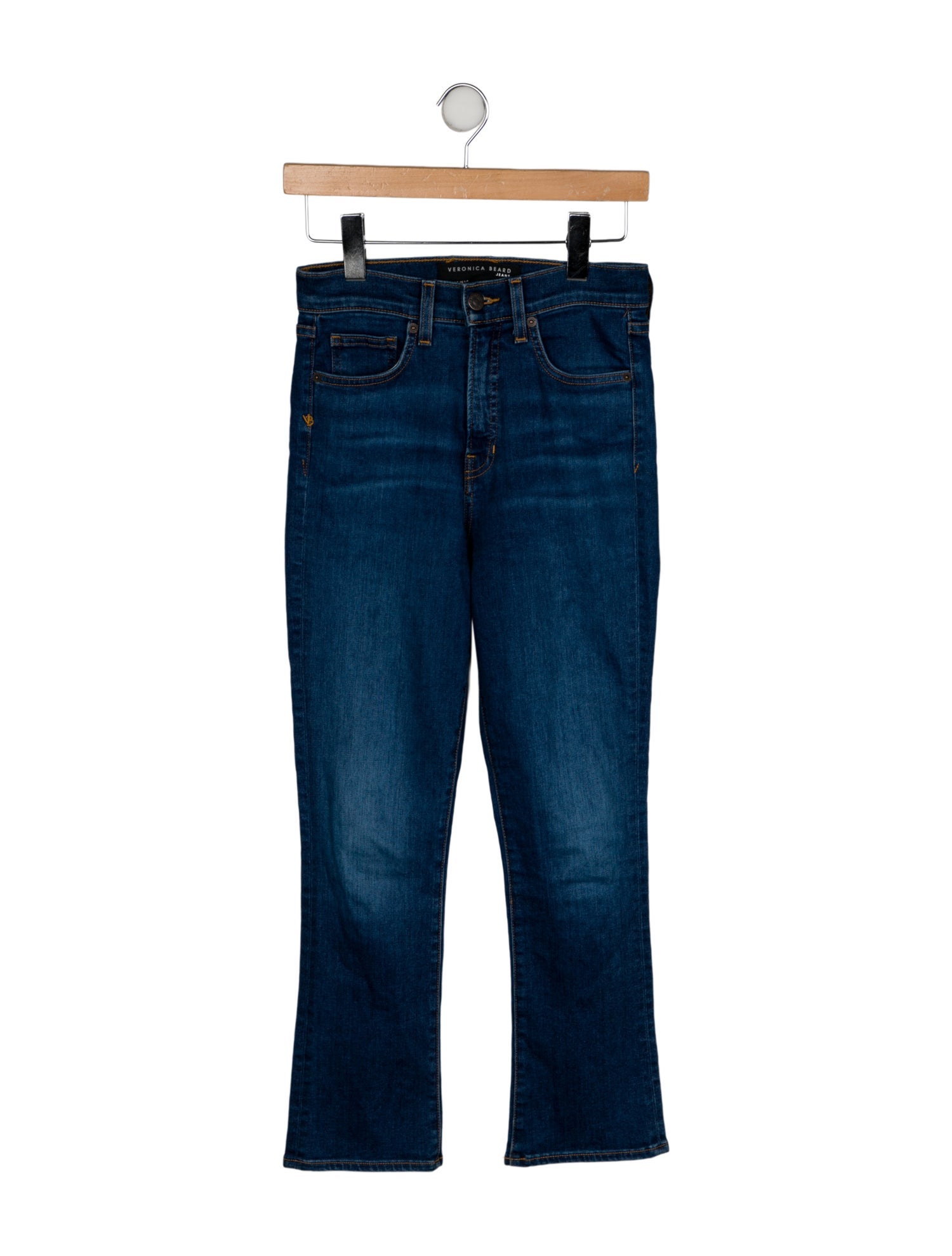Veronica Beard High-Rise Straight Leg Jeans
