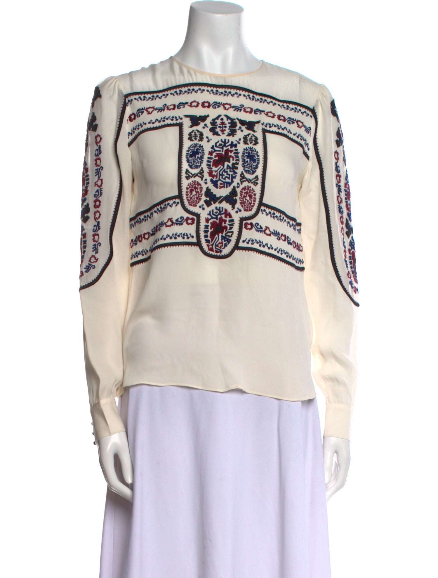 Veronica Beard Silk Graphic Print Sweatshirt