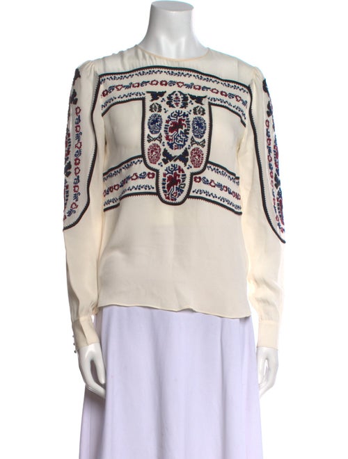 Veronica Beard Silk Graphic Print Sweatshirt