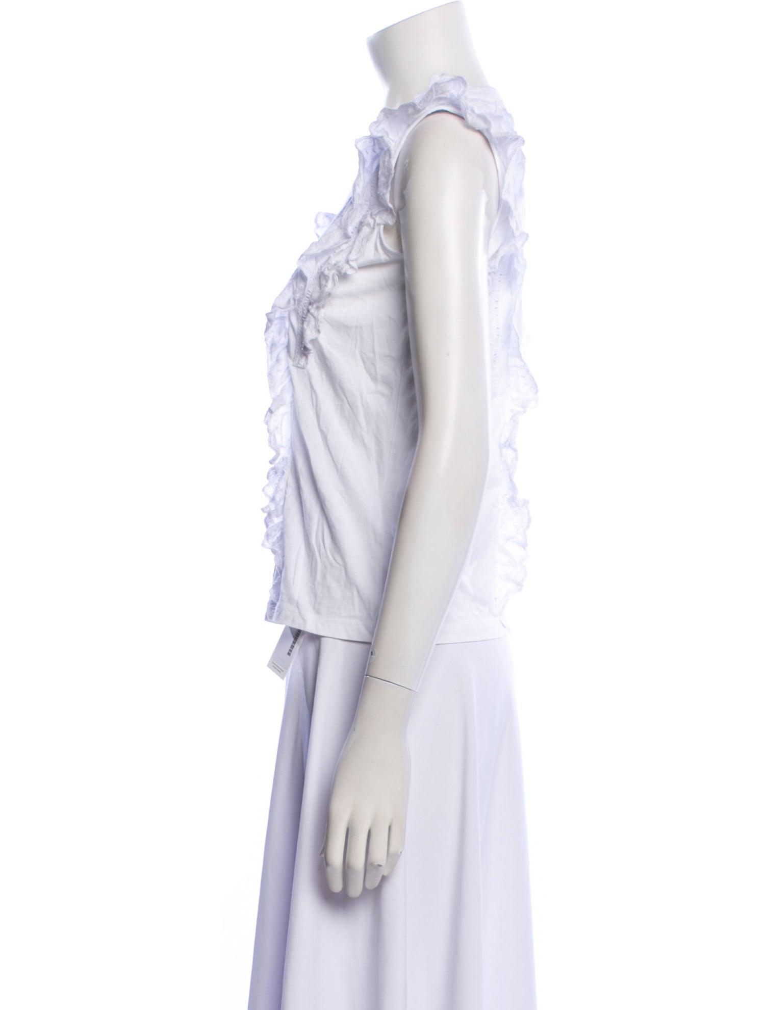 Veronica Beard Bateau Neckline Sleeveless Top