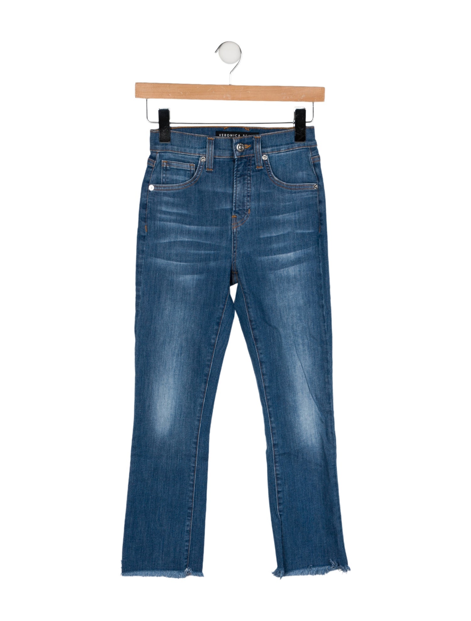 Veronica Beard Mid-Rise Straight Leg Jeans