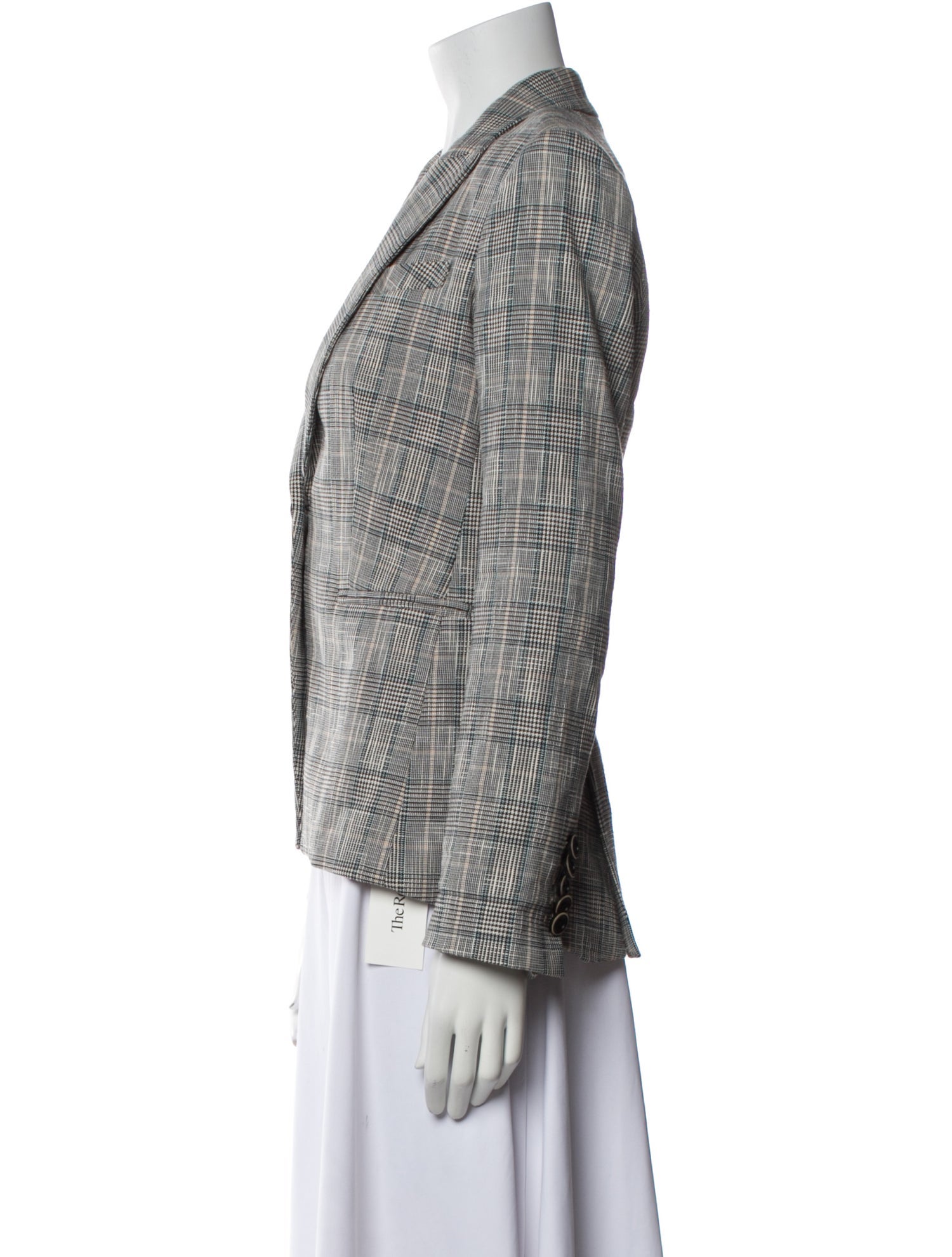 Veronica Beard Plaid Print Blazer