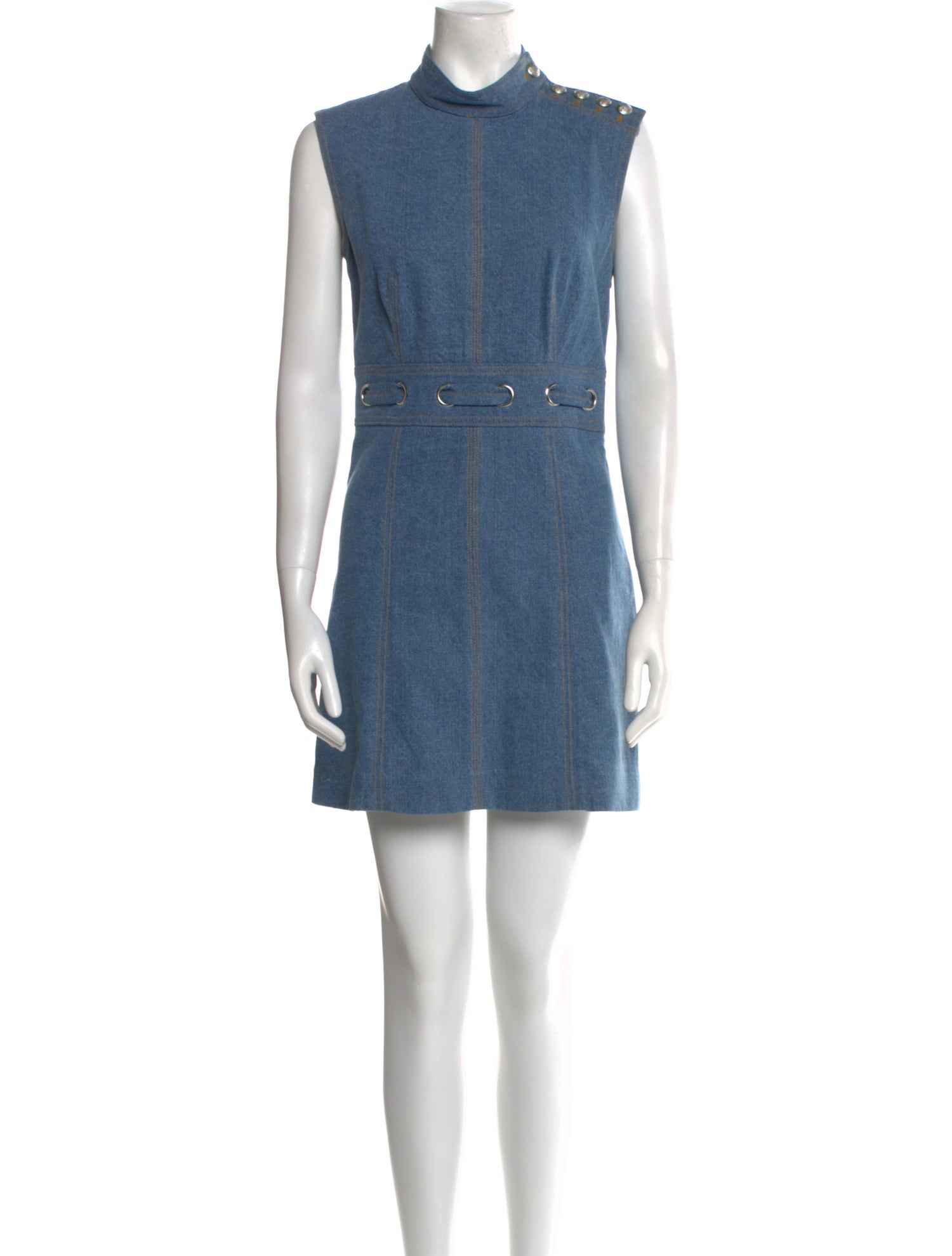 Veronica Beard Mock Neck Mini Dress