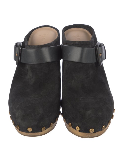 Veronica Beard Suede Studded Accents Mules