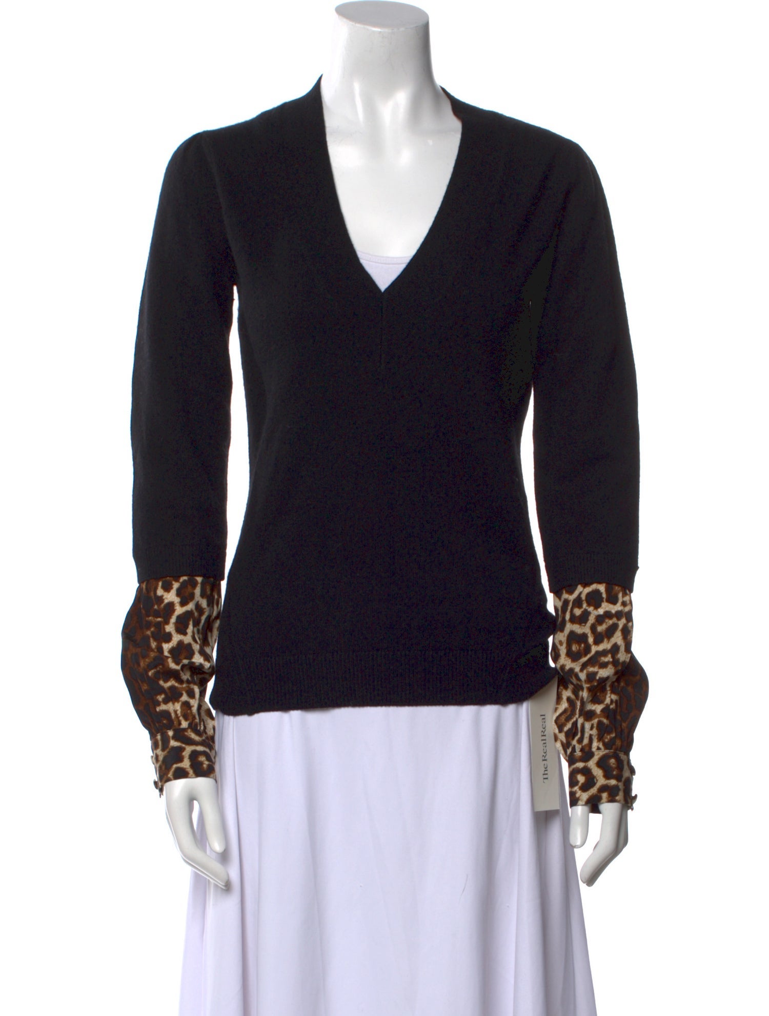 Veronica Beard Cashmere Animal Print Sweater