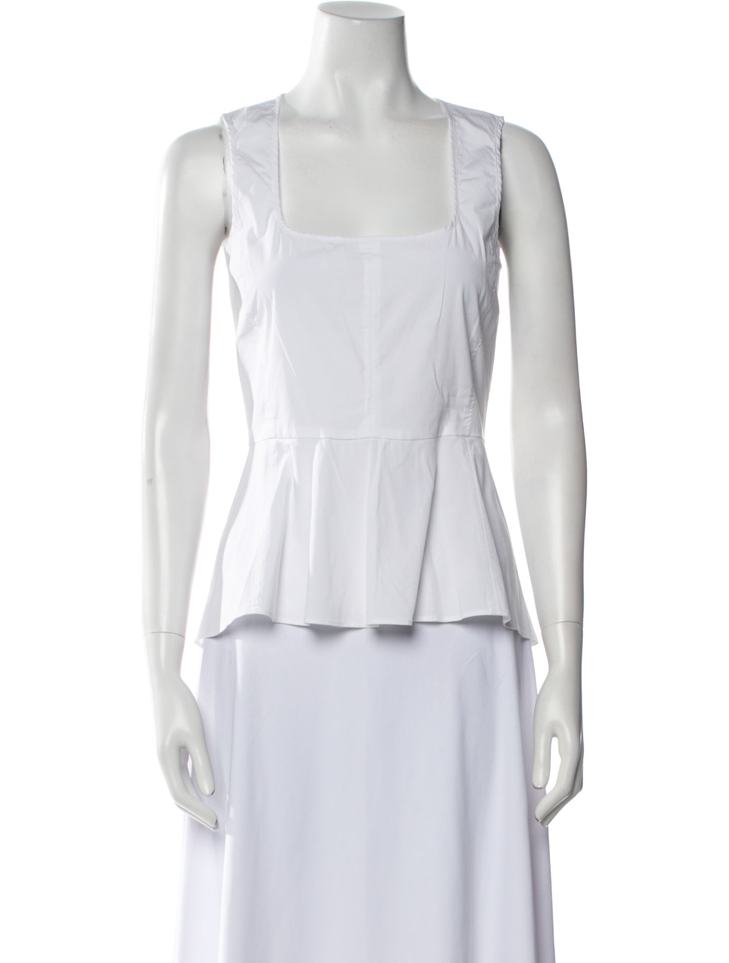 Veronica Beard Square Neckline Sleeveless Top